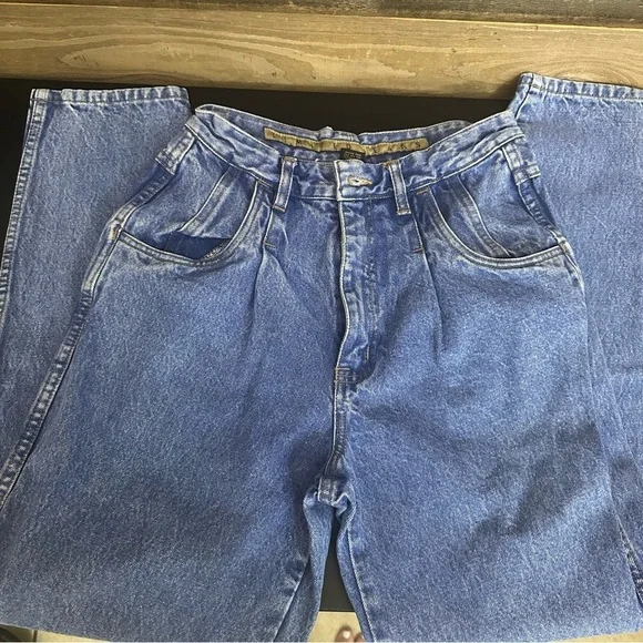 VTG LIMITED JEANS High-Rise Blue Denim Mom Pleated Jeans Size 10 Tapered Leg Y2K - Picture 5 of 12